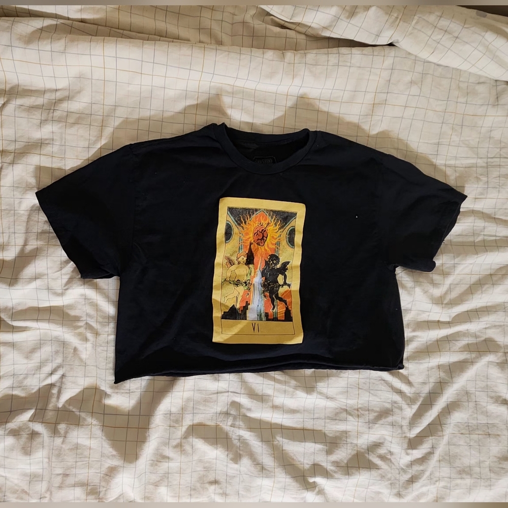 2022 Smashing Pumpkins Spirits On Fire Tour women's cropped t-shirt